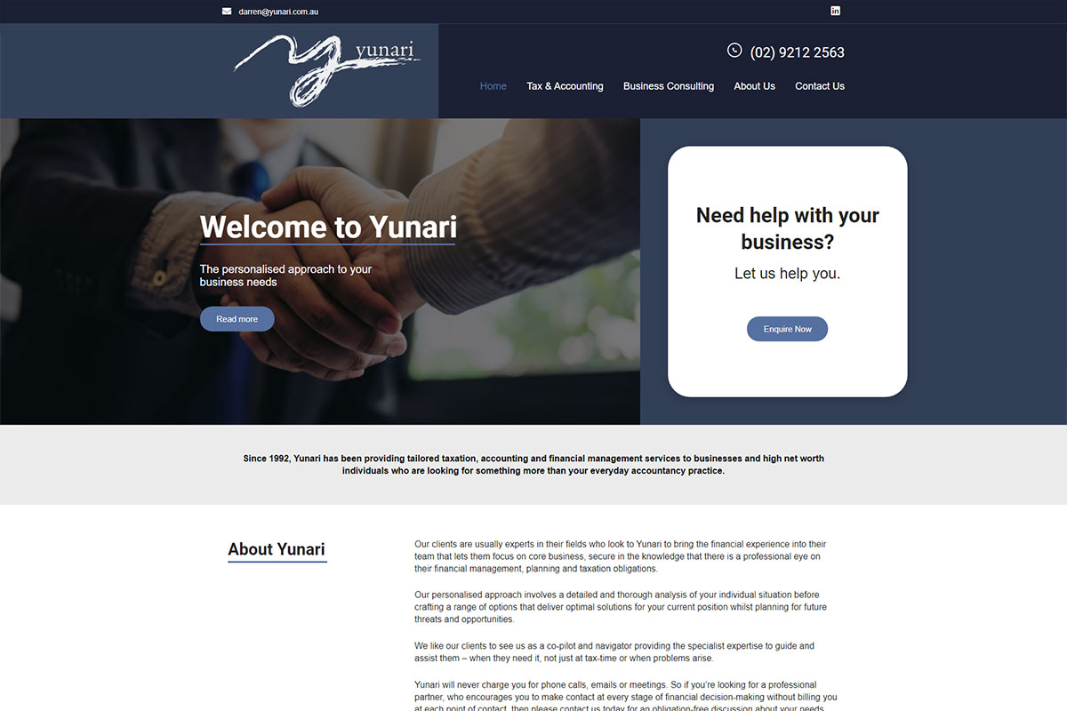 yunari-website